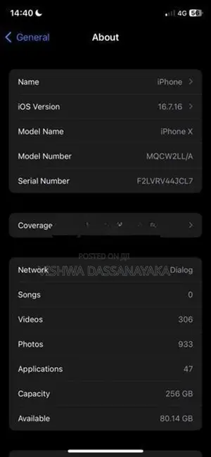 Apple iPhone X (Used)