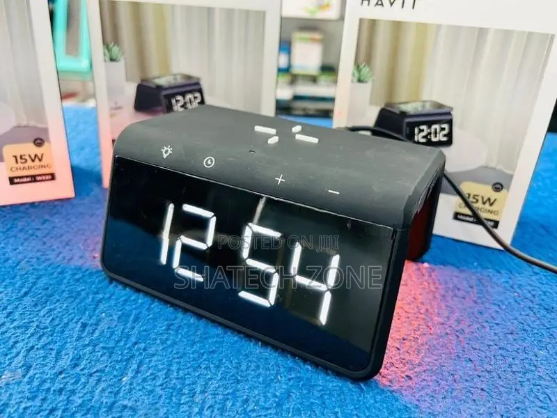 WIRELESS CHARGER + ALARM CLOCK (NEW) - HAVIT W320