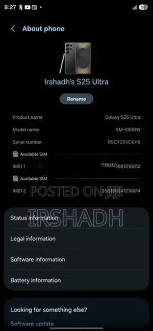 Samsung Galaxy S25 Ultra 256GB (Used)