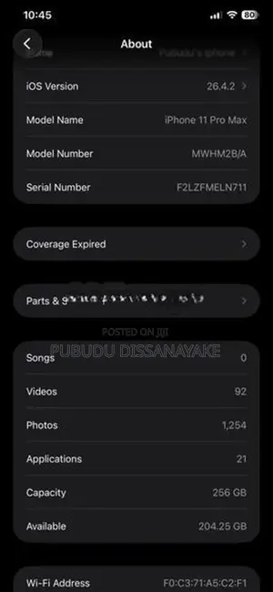 Apple iPhone 11 Pro Max GB (Used)