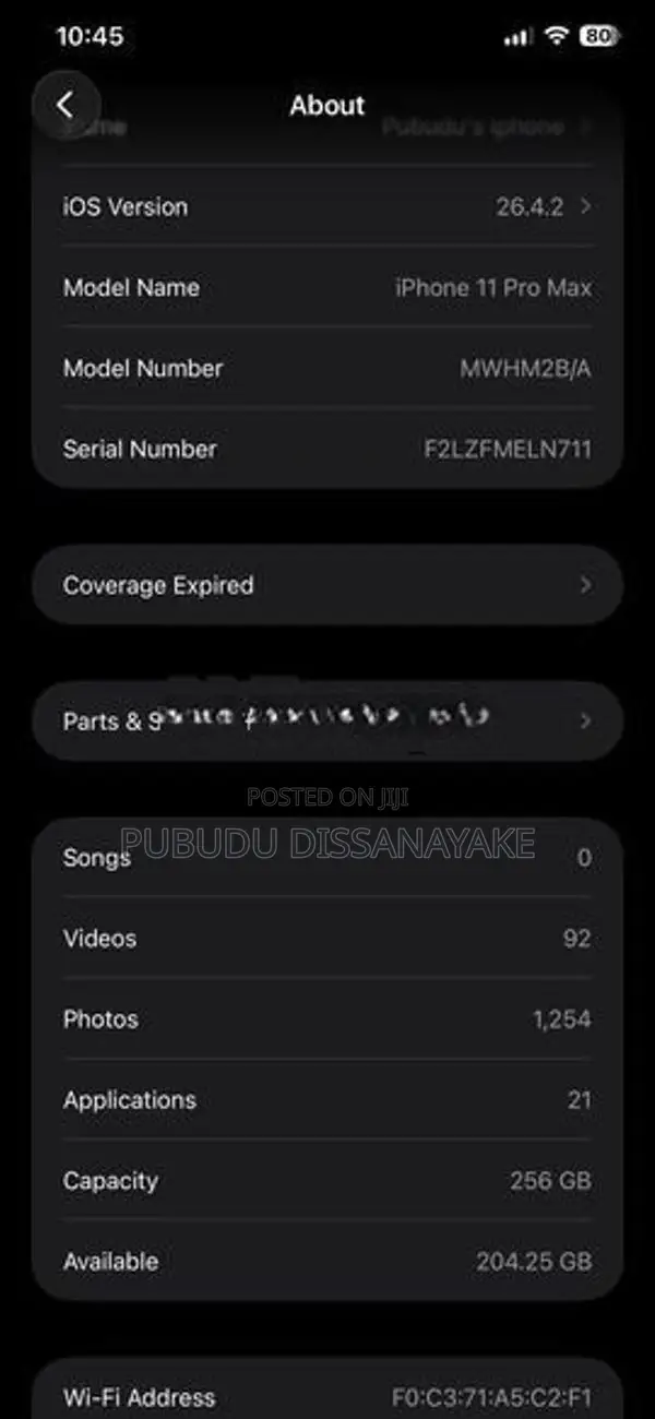 Apple iPhone 11 Pro Max GB (Used)
