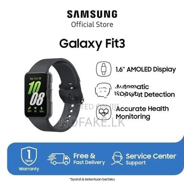 Samsung Galaxy Fit 3 Smart Watch With Amoled Display