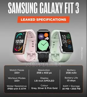 Samsung Galaxy Fit 3 Smart Watch With Amoled Display