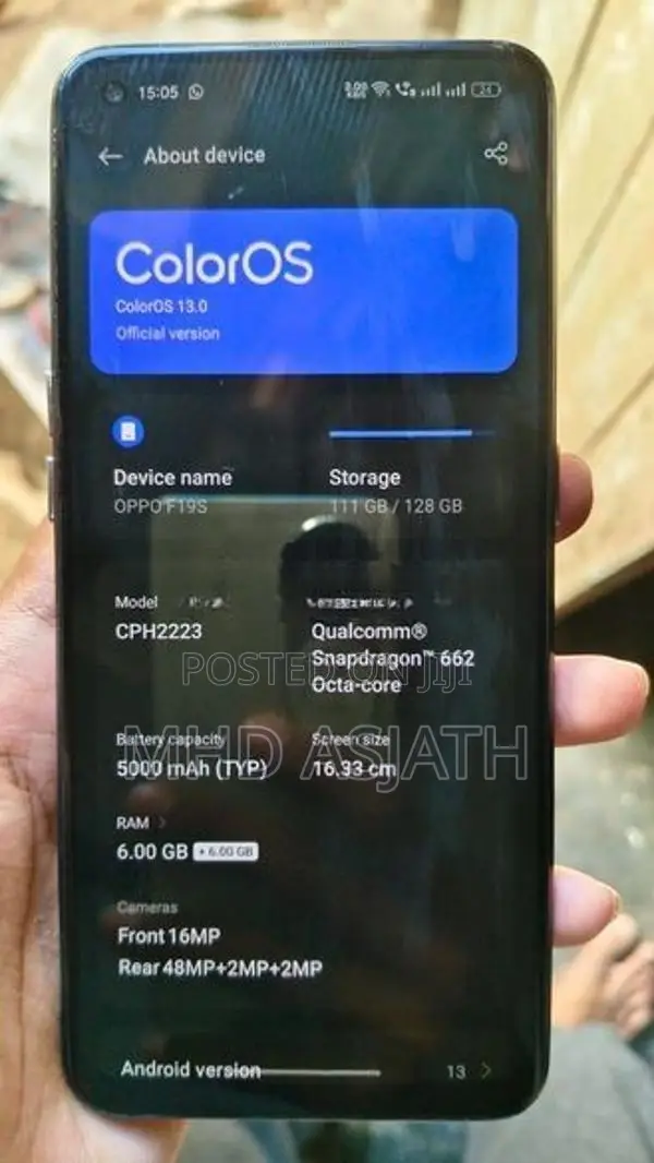 Oppo F19 108mp (Used)