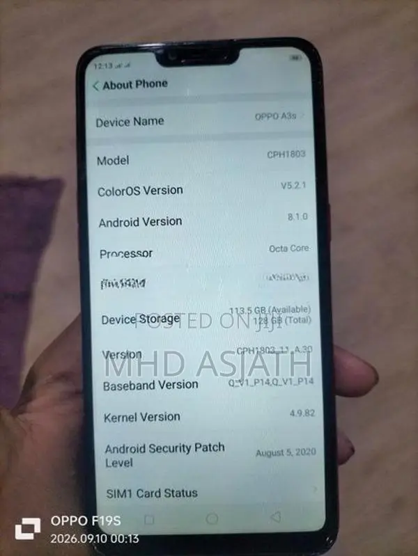 Oppo A3s (Used)