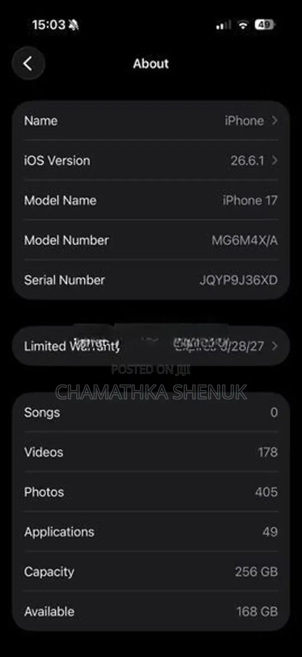 Apple iPhone 17 (Used)