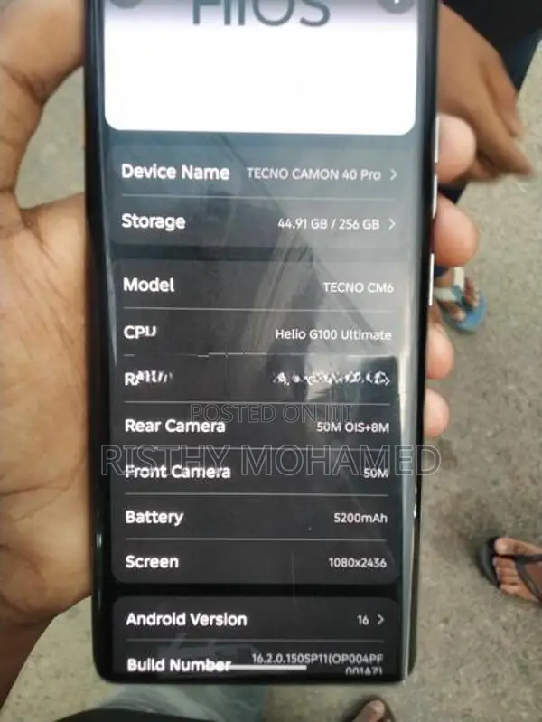 Tecno Camon 40 Pro (Used)