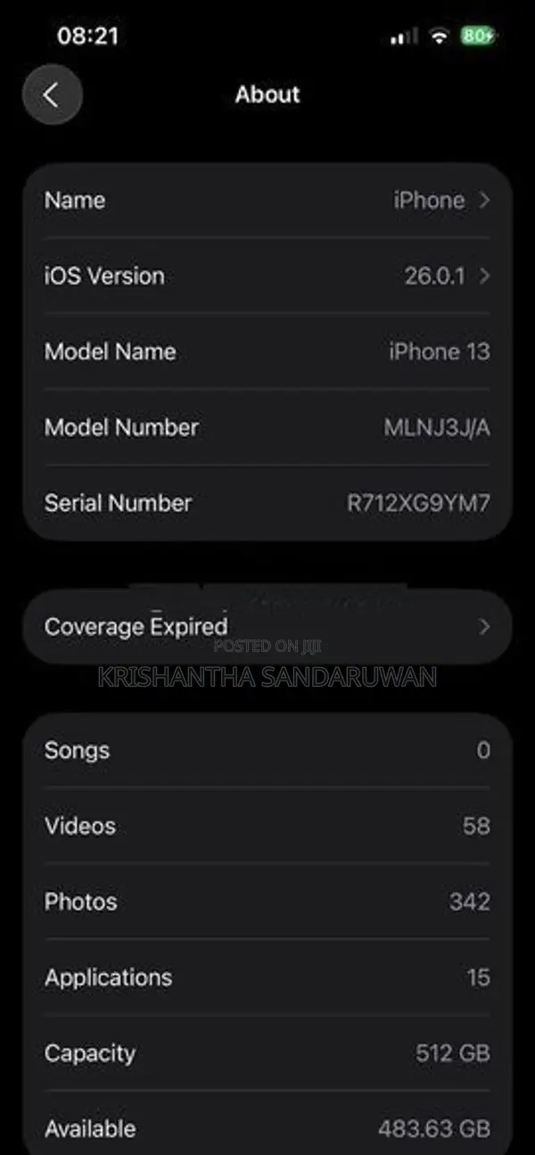 Apple iPhone 13 GB (Used)