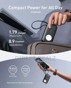 Anker MagGo 35W 10000mAh Power Bank with Built-in USB-C Cable