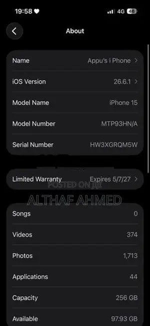 Apple iPhone 15 (Used)
