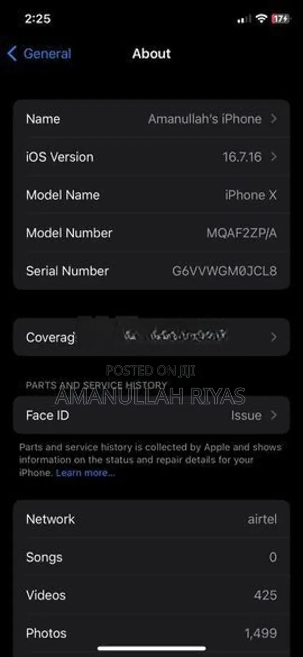 Apple iPhone X (Used)
