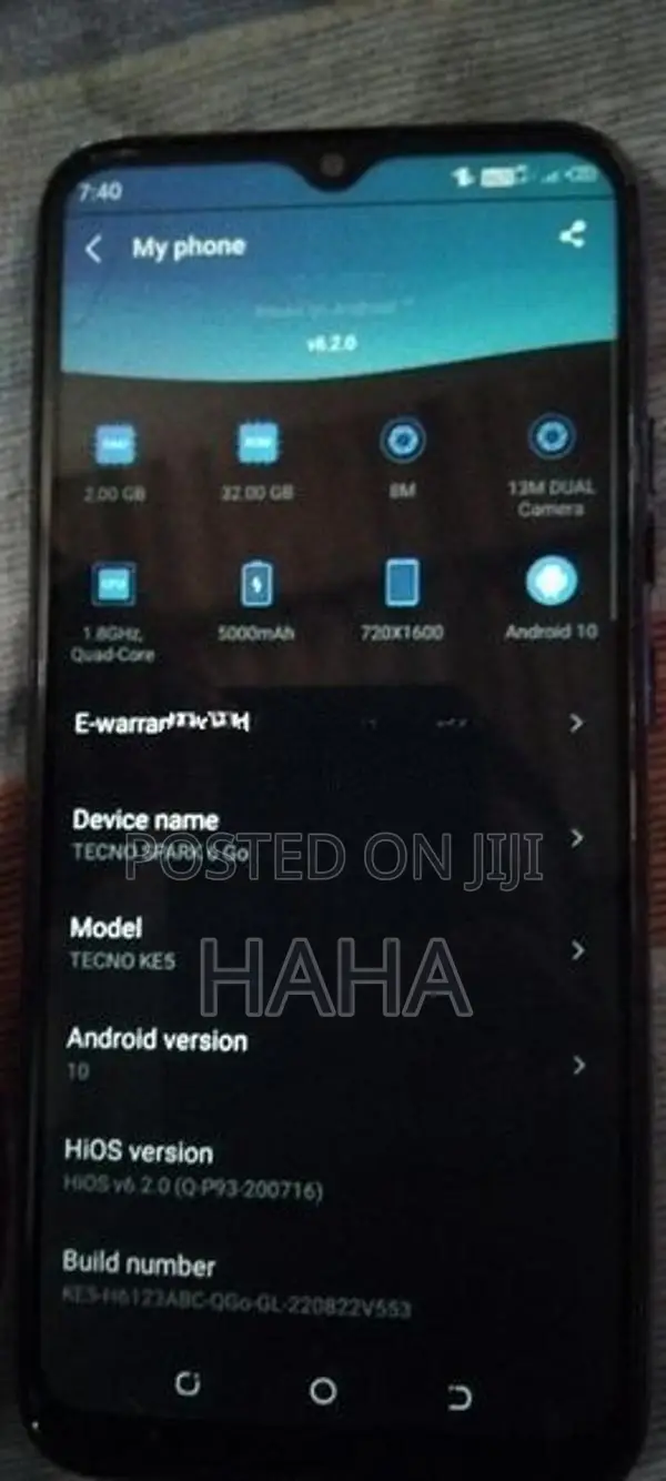 Tecno Spark 6 Go (Used)