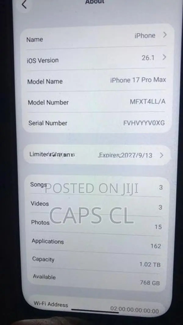 Apple iPhone 17 Pro Max (Used)