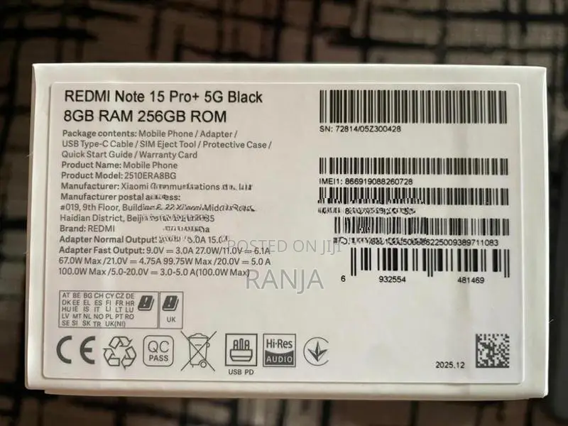 Xiaomi Redmi Note 15 Pro+ (Used)