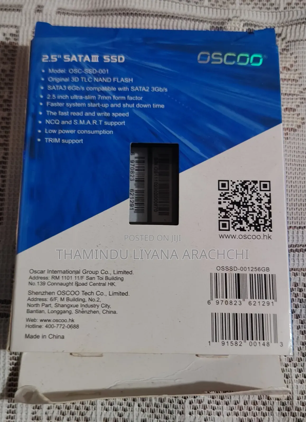OSCOO 256GB 2.5" SATA III Internal Solid State Drive (SSD)