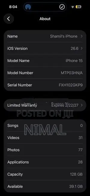 Apple iPhone 15 (Used)