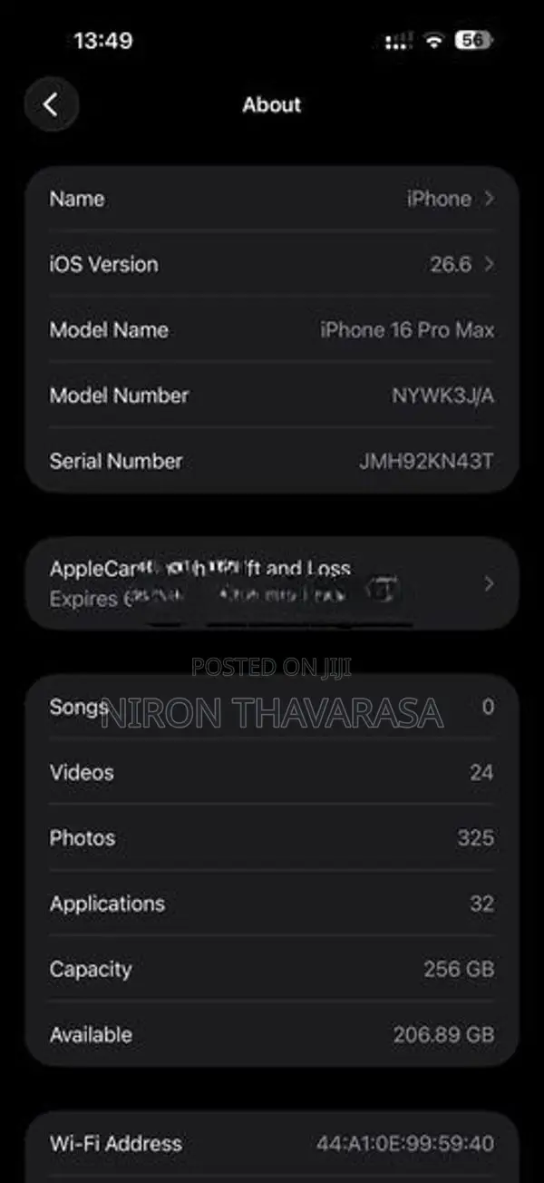 Apple iPhone 16 Pro Max (Used)