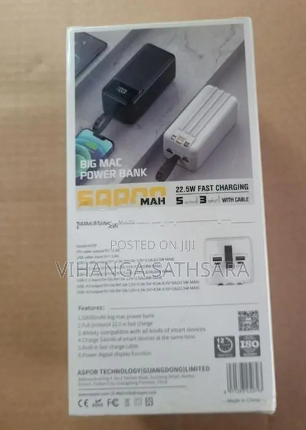 ASPOR 50000mA Power Bank