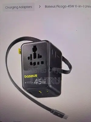 Baseus 45W 6-In-1 Fast Charging Universal Travel Adapter Charger