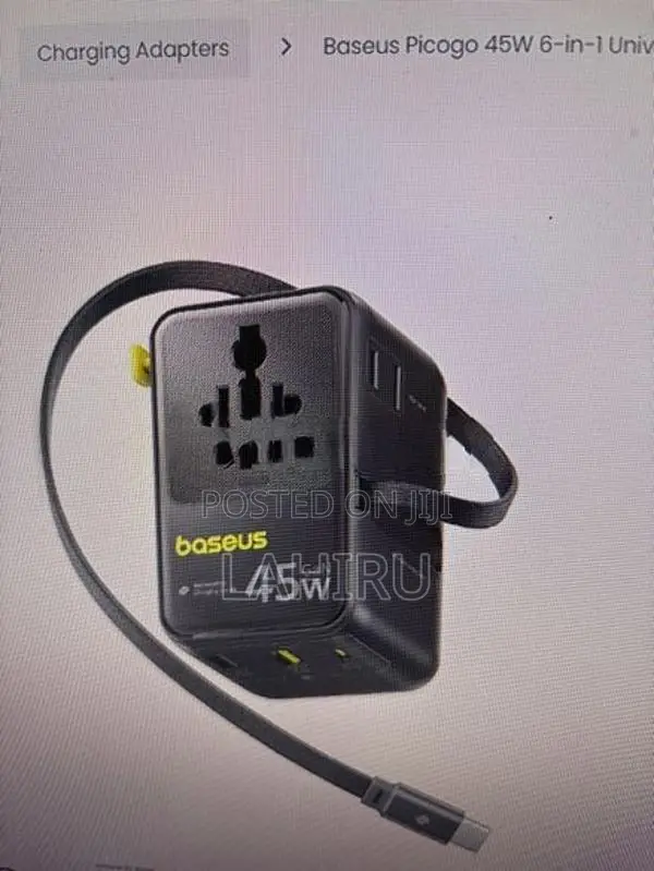 Baseus 45W 6-In-1 Fast Charging Universal Travel Adapter Charger