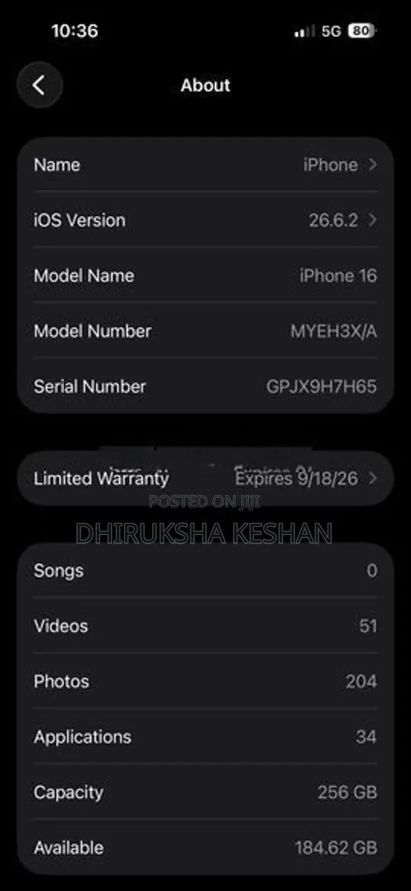 Apple iPhone 16 (Used)