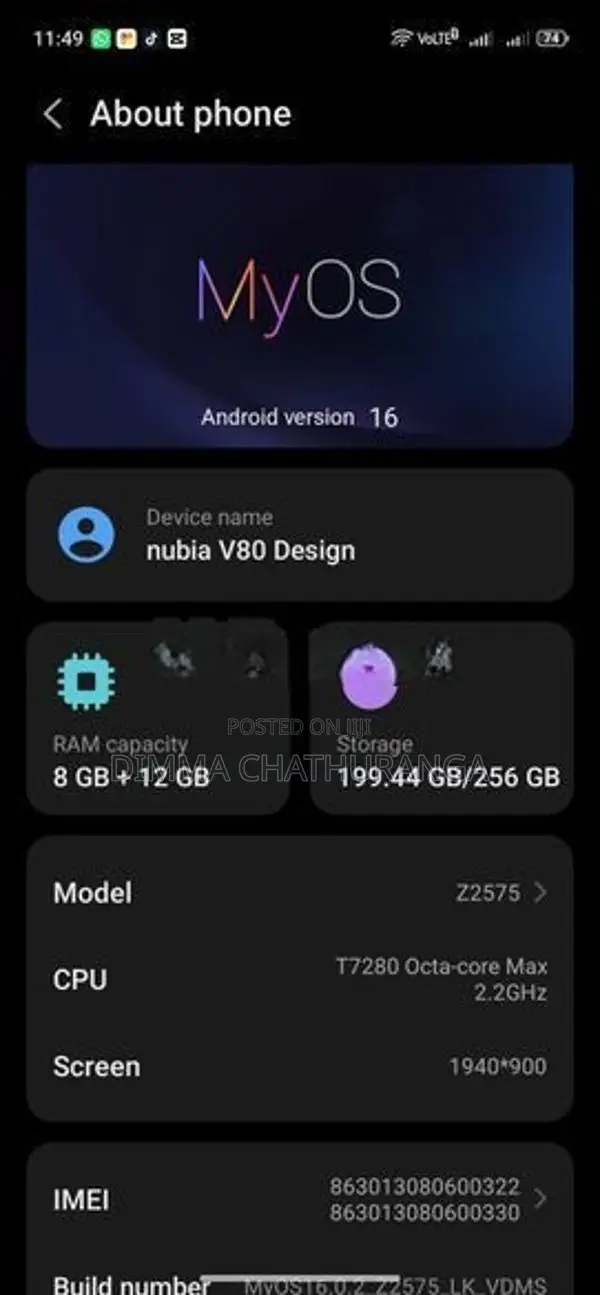 ZTE nubia V80 (Used)