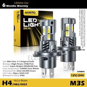 Super Bright AUXITO H4 Hi/Lo Beam 30000LM 70W T/Fan LED Headlight Bulb