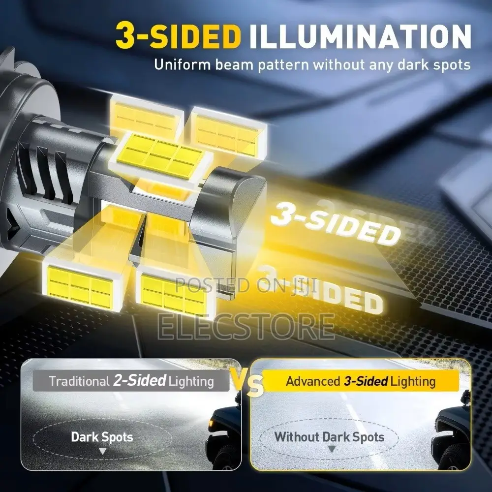 Super Bright AUXITO H4 Hi/Lo Beam 30000LM 70W T/Fan LED Headlight Bulb