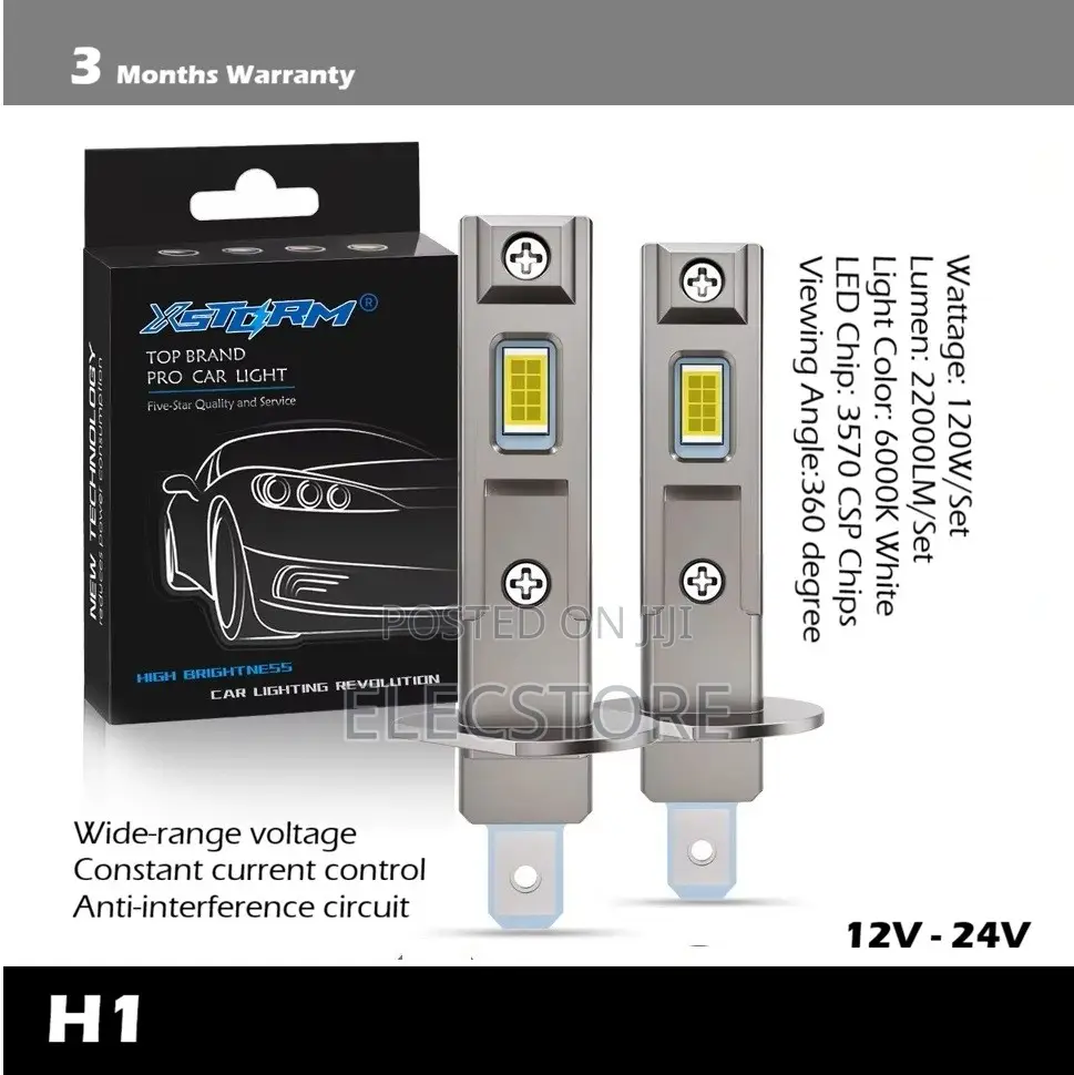 XSTORM H1 Led Headlights Bulbs 120W 20000LM Canbus Headlamp Fog Lamps