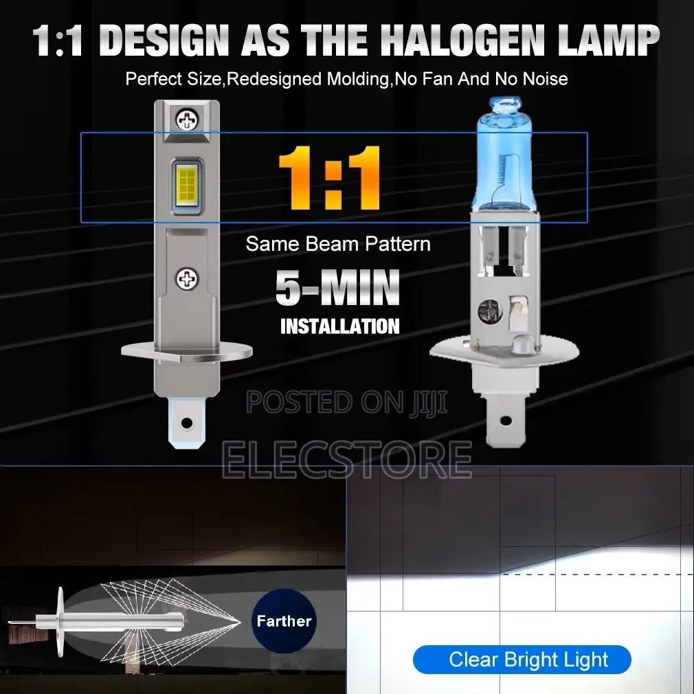 XSTORM H1 Led Headlights Bulbs 120W 20000LM Canbus Headlamp Fog Lamps