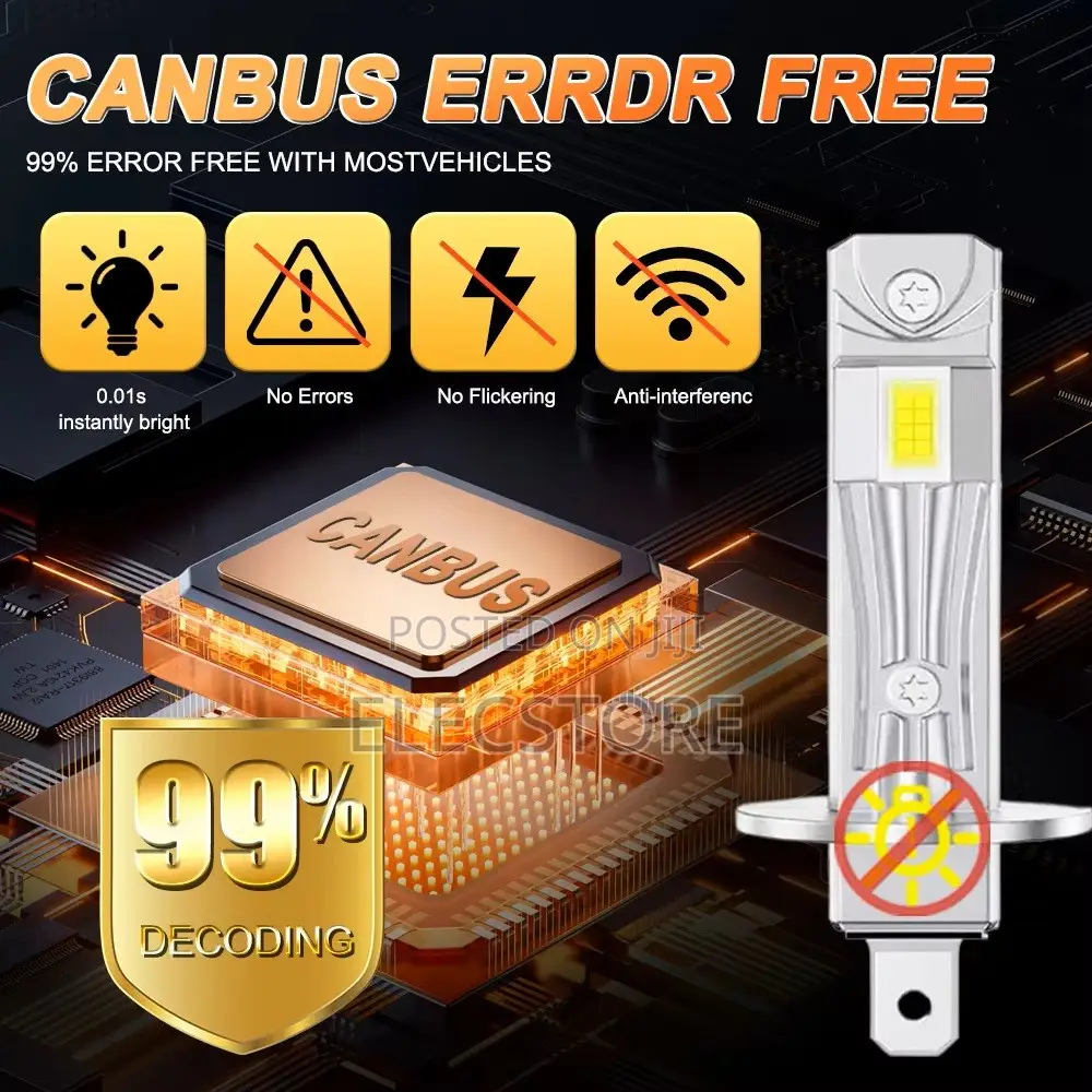 H1 LED Headlight CANBUS 30000LM Super Bright Car Powerful Bulb White