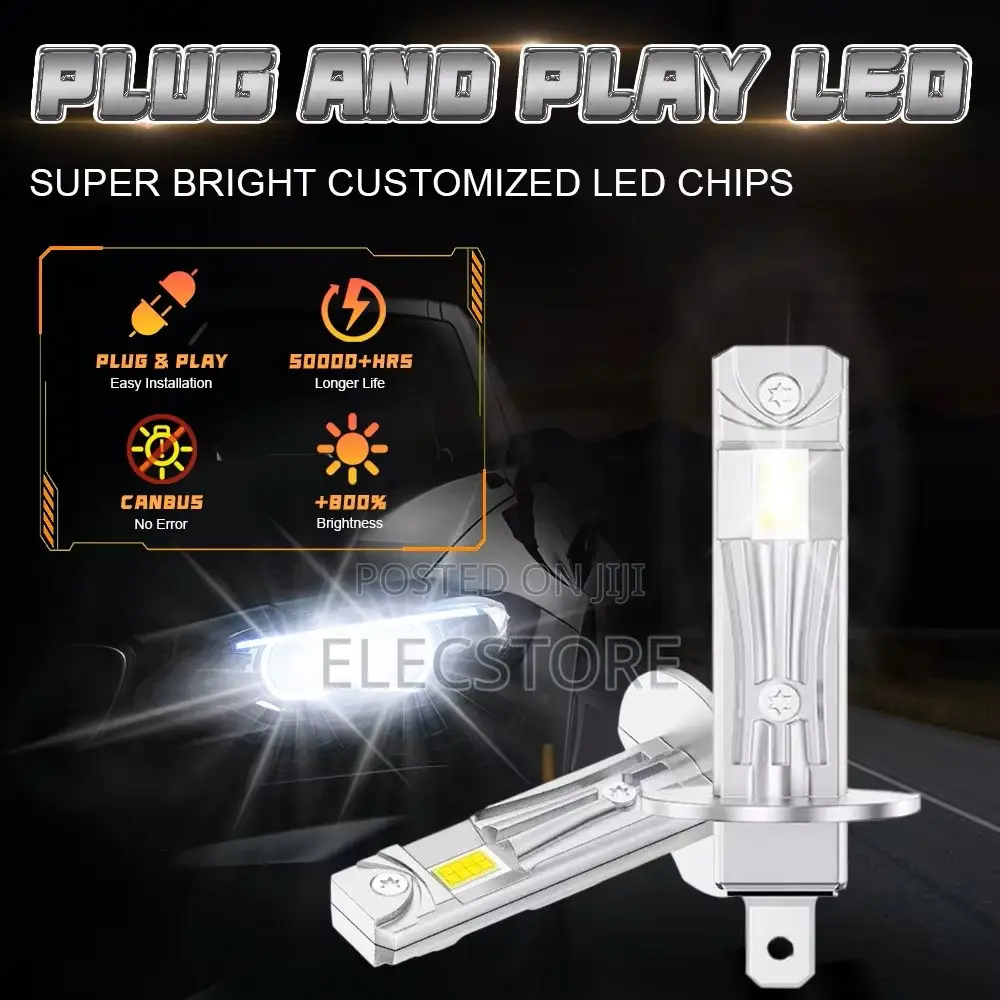 H1 LED Headlight CANBUS 30000LM Super Bright Car Powerful Bulb White