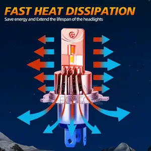 2Pcs New H4/Hb2 LED Car Headlight Bulbs High/Low Beam White 12V