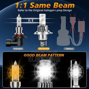 2Pcs New H4/Hb2 LED Car Headlight Bulbs High/Low Beam White 12V