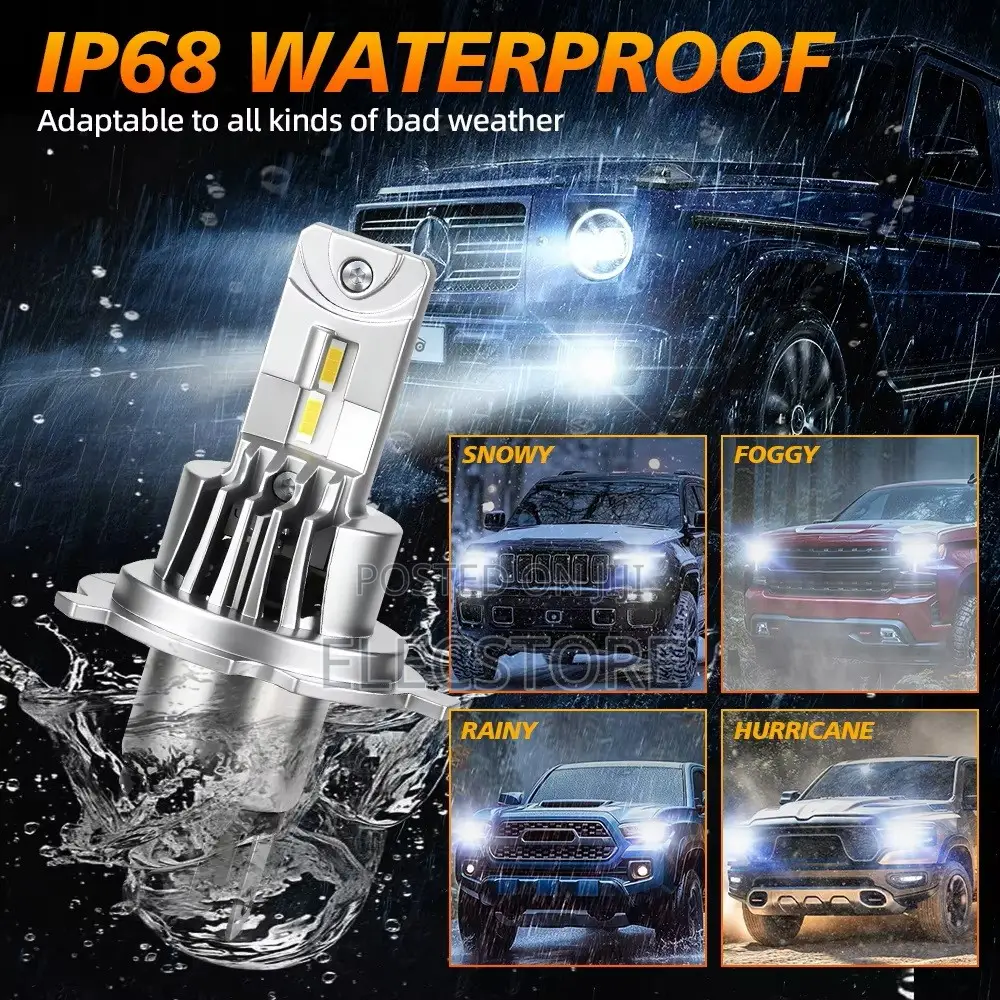 2Pcs New H4/Hb2 LED Car Headlight Bulbs High/Low Beam White 12V