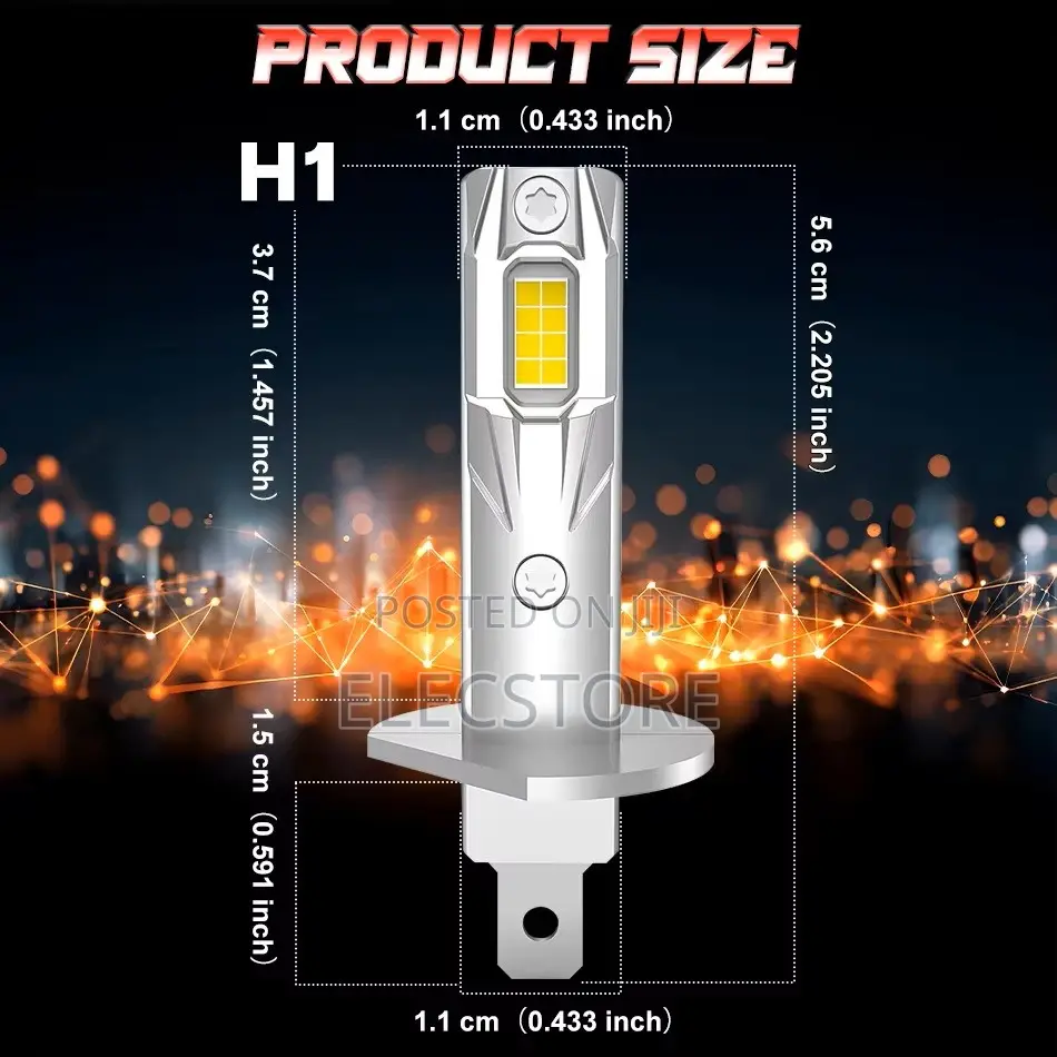 H1 Mini Canbus LED Headlight Bulbs 100W 24000LM Fog Lamps White