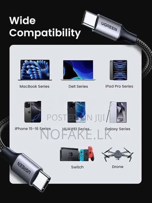 UGreen 60W Mfi Certified C to type Cable 1M