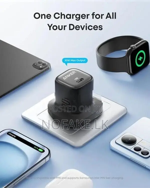 Anker 30W Zolo Adapter with type-C to C Cable 3.0 PD Charger