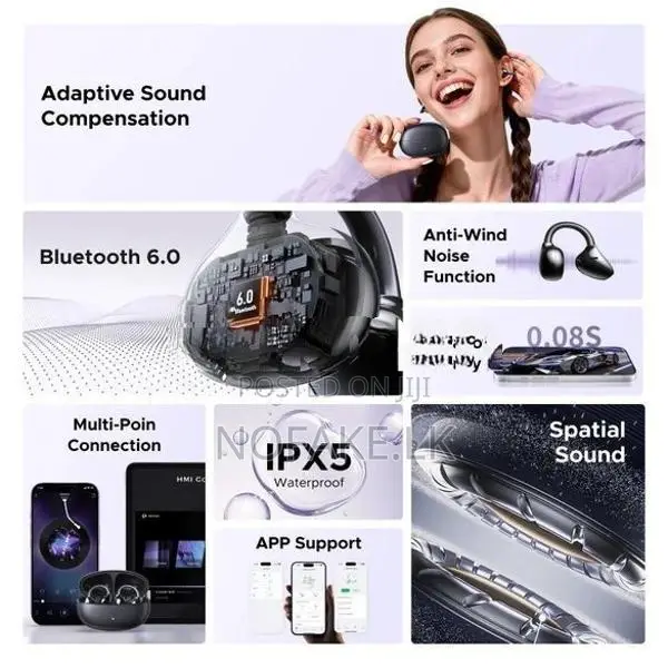 UGreen ClipBuds Pro Open-Ear ANC Wireless Earbuds