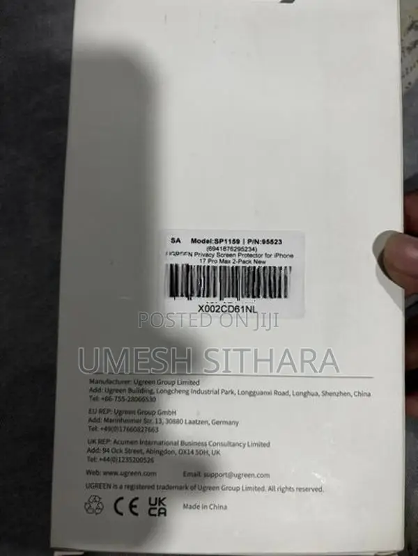 Iphone 17 Pro Max UGREEN Tempered Glass + Easy Install Frame
