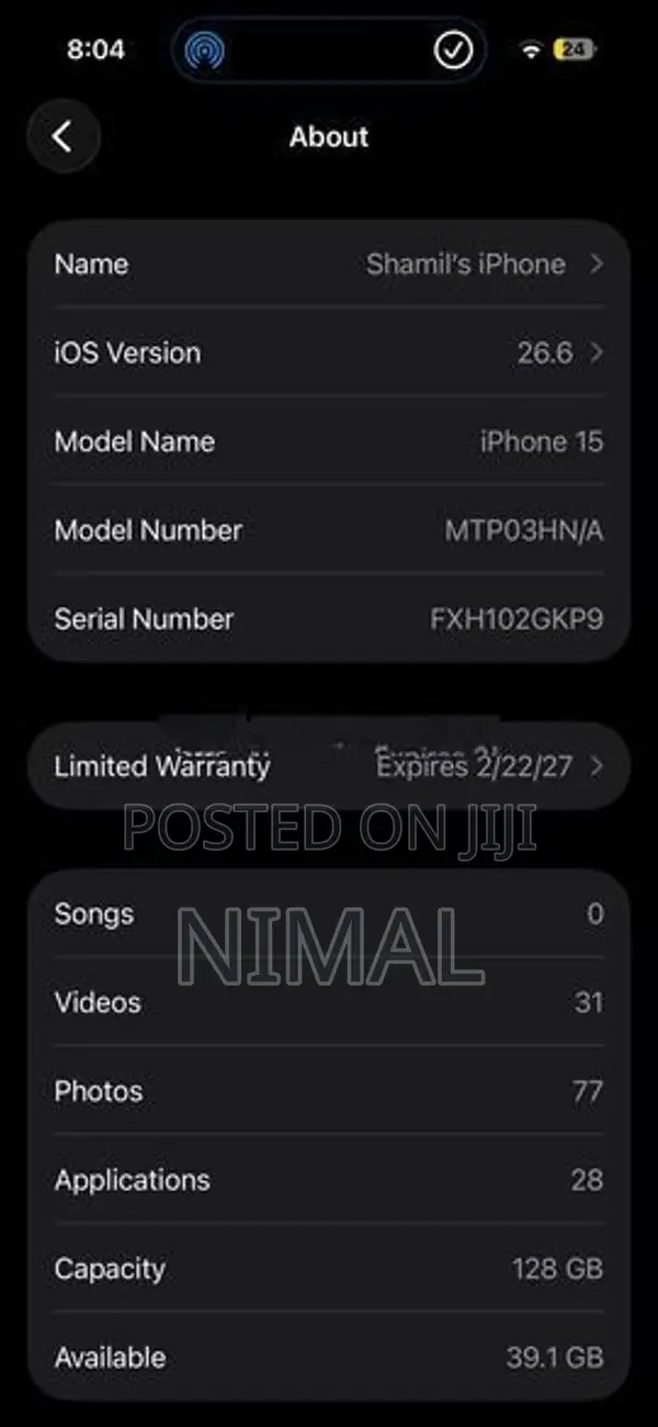 Apple iPhone 15 (Used)