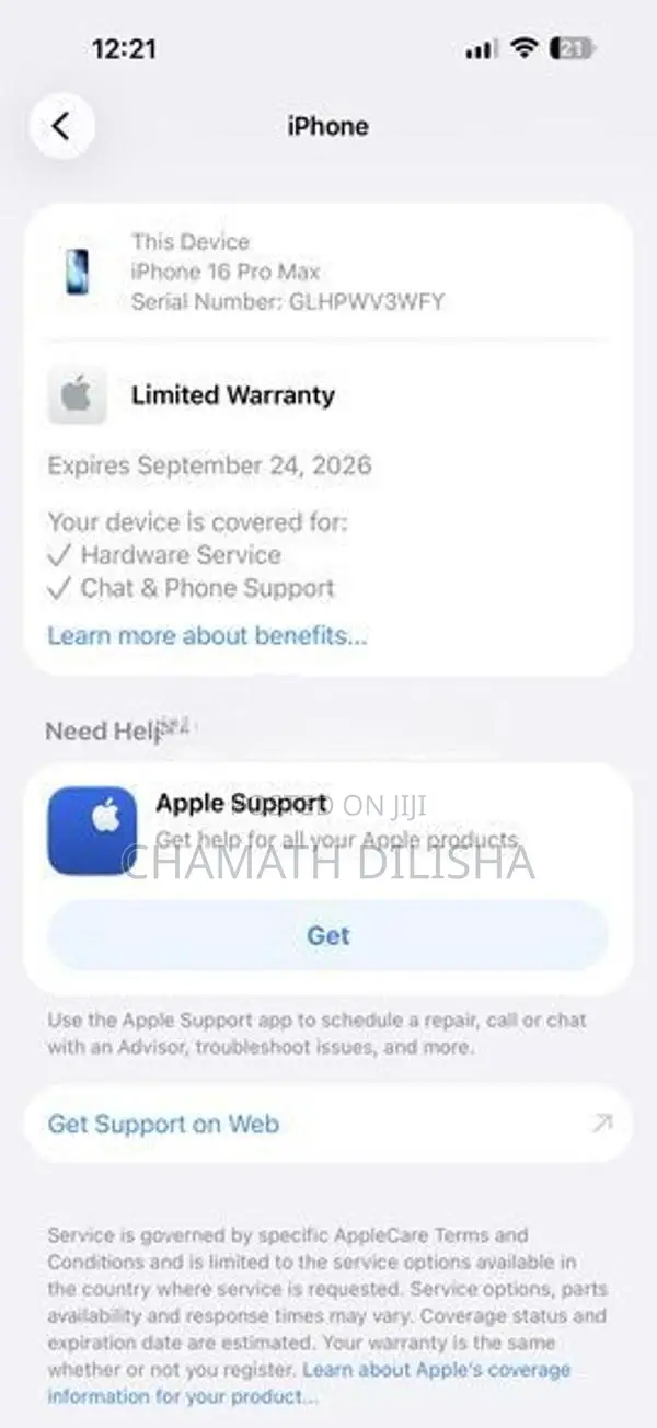 Apple iPhone 16 Pro Max 20w Adapter (Used)