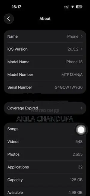 Apple iPhone 15 (Used)