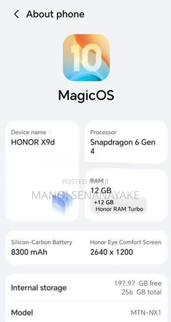 Honor x9d (Used)