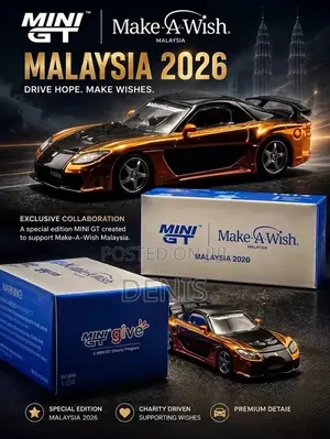 Mini GT Make a Wish Malaysia Veilside Mazda RX7