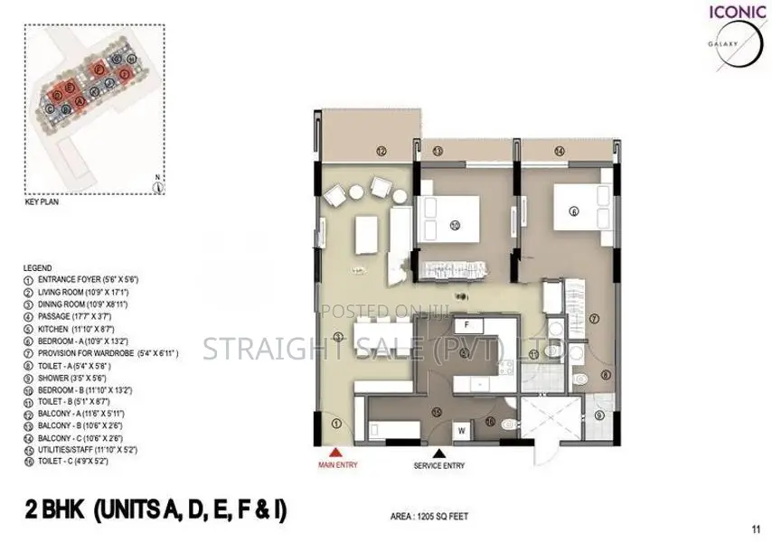 Brand New 2-Bed Apartment for Sale at Iconic Galaxy - Rajagiriya [AS 0