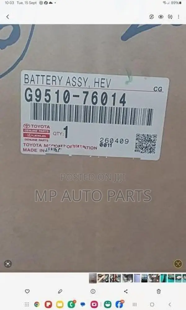 Toyota Aqua Brand New Hybrid Battery
