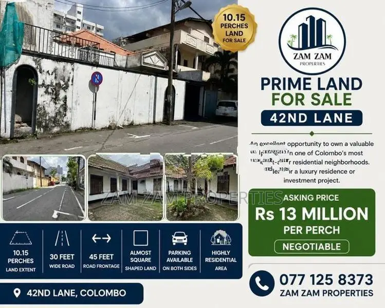 Prime Land For Sale In Wellawatta Colombo 06