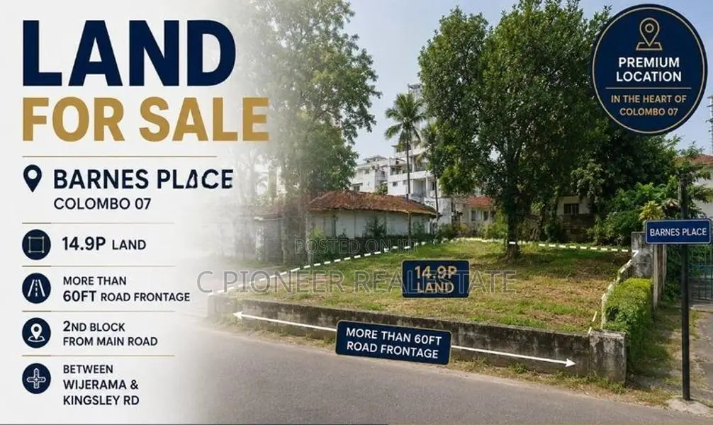 Land for Sale in Barnes Place Colombo 07