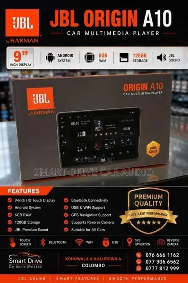 JBL A10 9-Inch Android Car Multimedia Player 6GB RAM 128GB